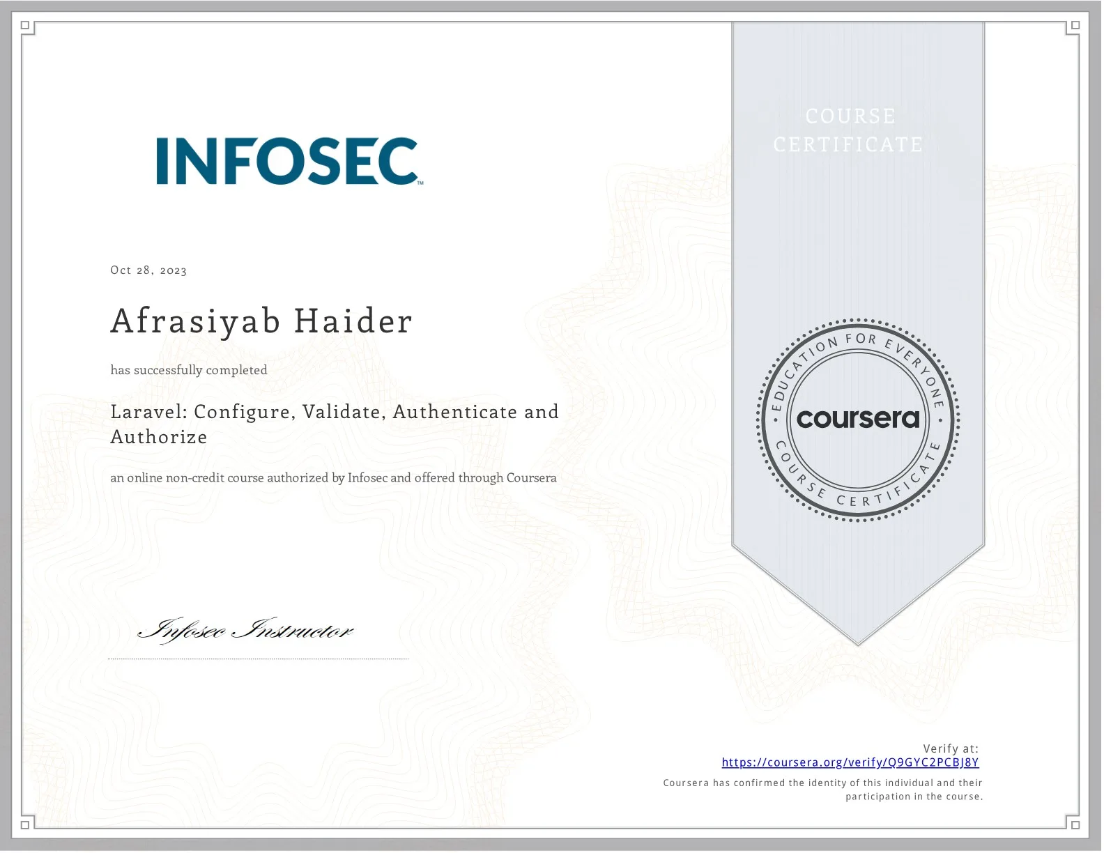 Laravel Configure, Validate, Authenticate and Authorize